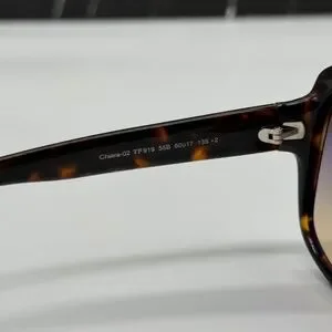 NEW FT0919/S 55B TOM FORD CHIARA-02 TF919 55B WOMEN BROWN ROUND SUNGLASSES NEW TOM FORD CHIARA-02 TF919 55B WOMEN ROUND SUNGLASSES  main image 4
